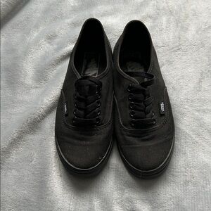 Vans Men's Black Canvas Lace-Up Sneakers